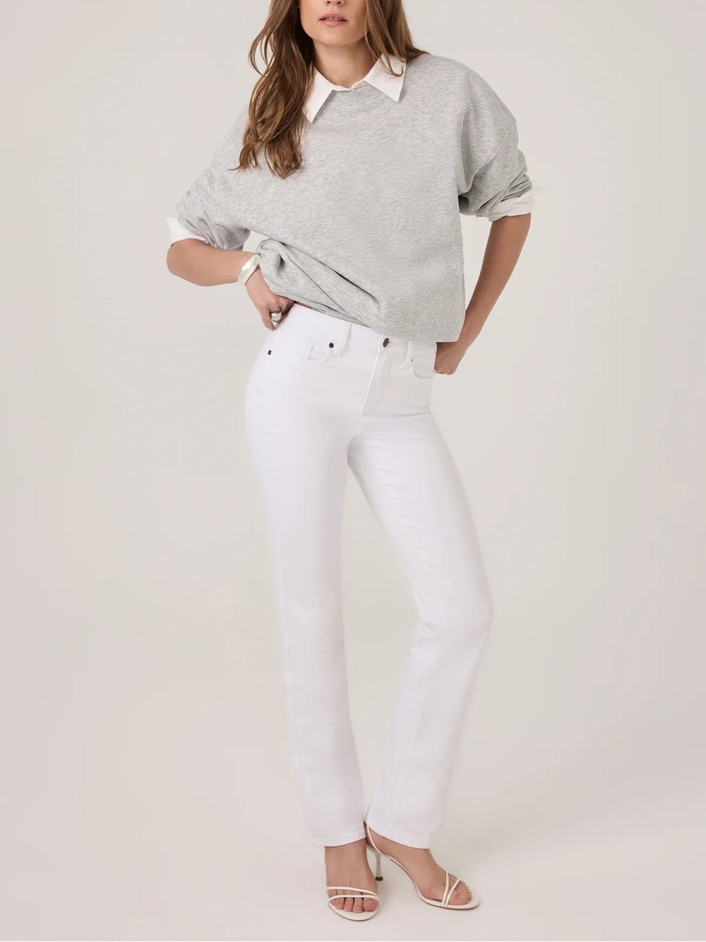 NYD Cream Straight-Leg Jeans